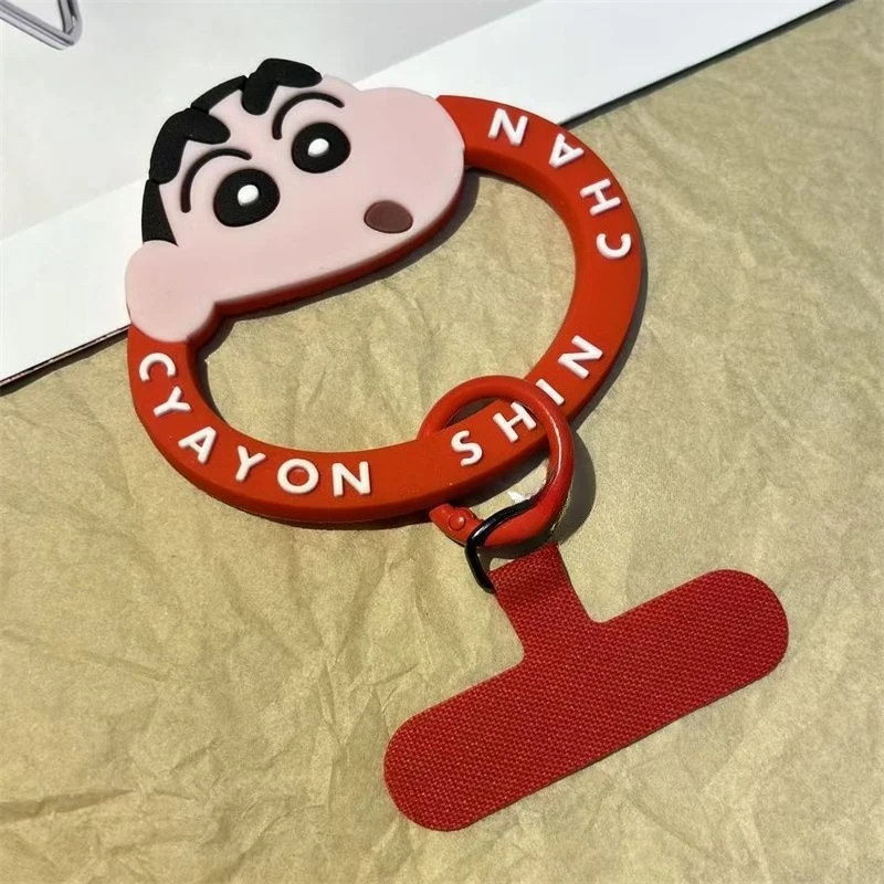 Crayon Shin-chan Boochan Nohara Shiro Zweidimensionaler Silikon-Handyanhänger Handyhülle Schlüsselanhänger Anti-Verlust-Ring für Handyhülle – Detail 2