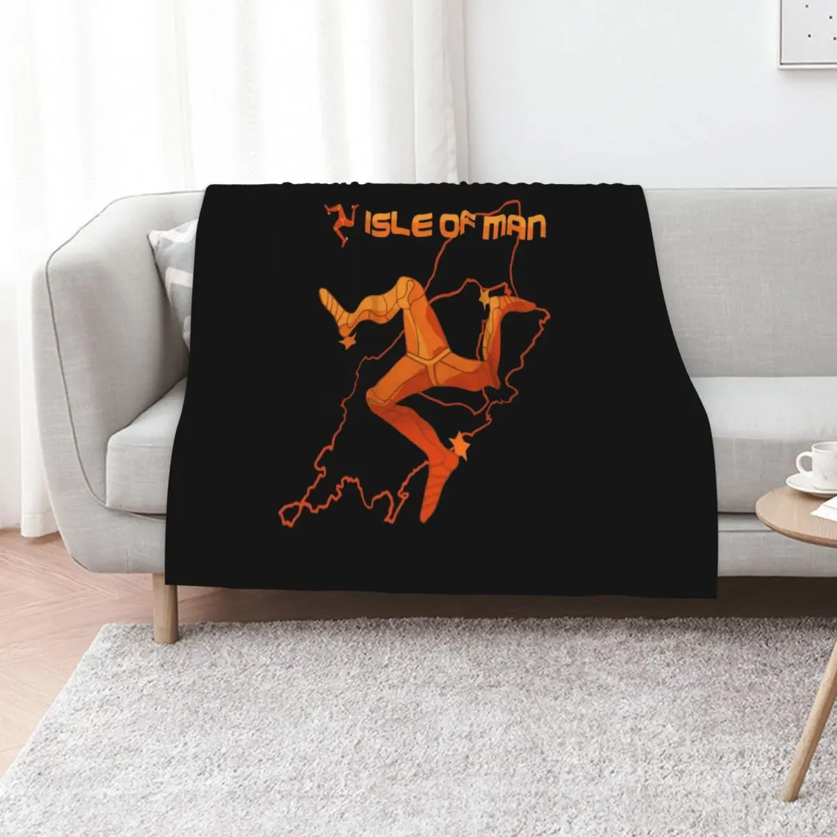 Isle of Man Classic Map Throw Blanket Sofas Weighted Luxury Throw Extra Large Throw Decorative Sofa Bed covers Blankets