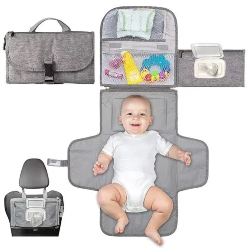 

Baby Portable Diaper Changing Pad For Newborn Girl & Boy – Waterproof Travel Changing Station kit