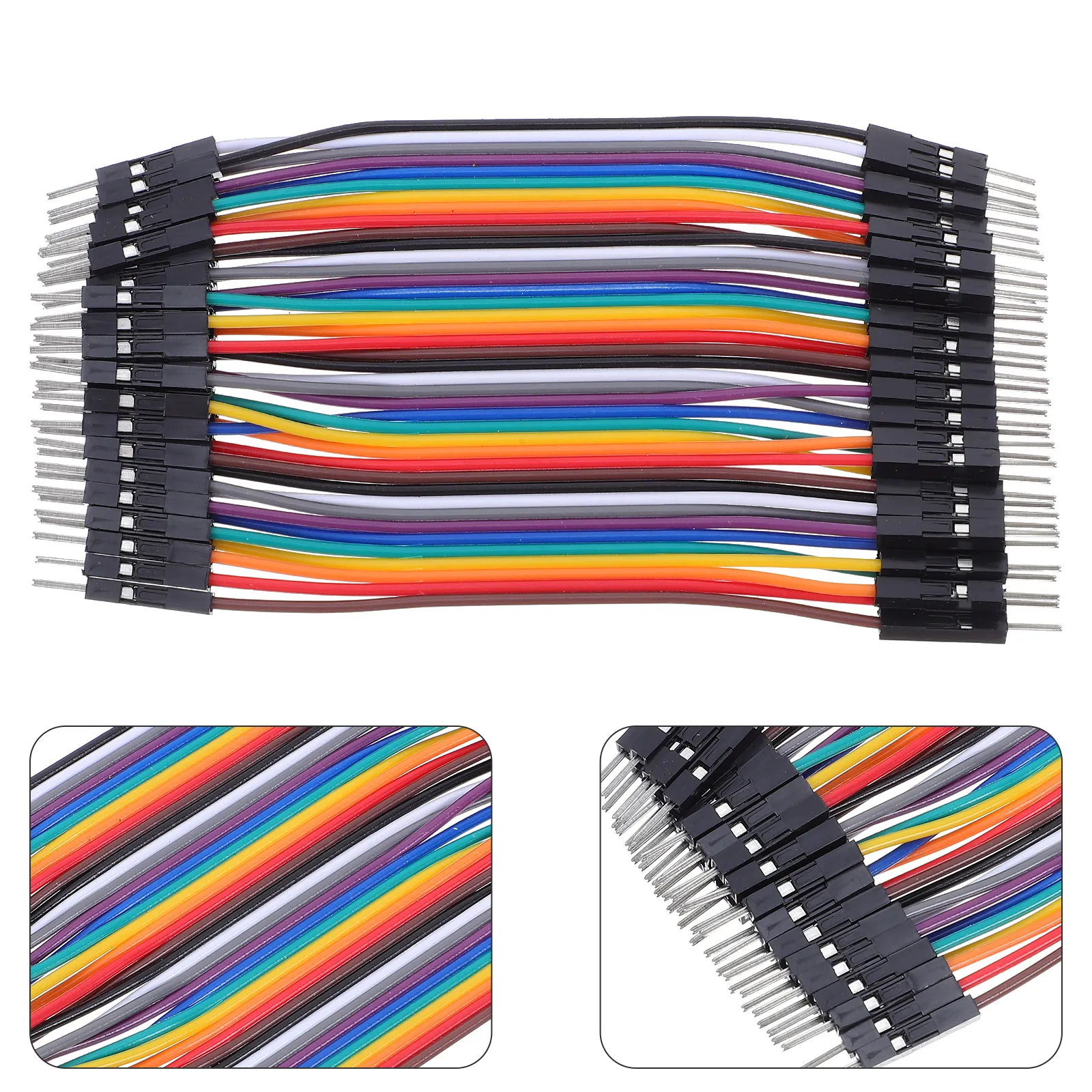 

40Pcs 10Cm Jumper Wires Male to Male 2.54mm Breadboard Jumper Cable Kit for Electronics Prototyping DIY Circuit