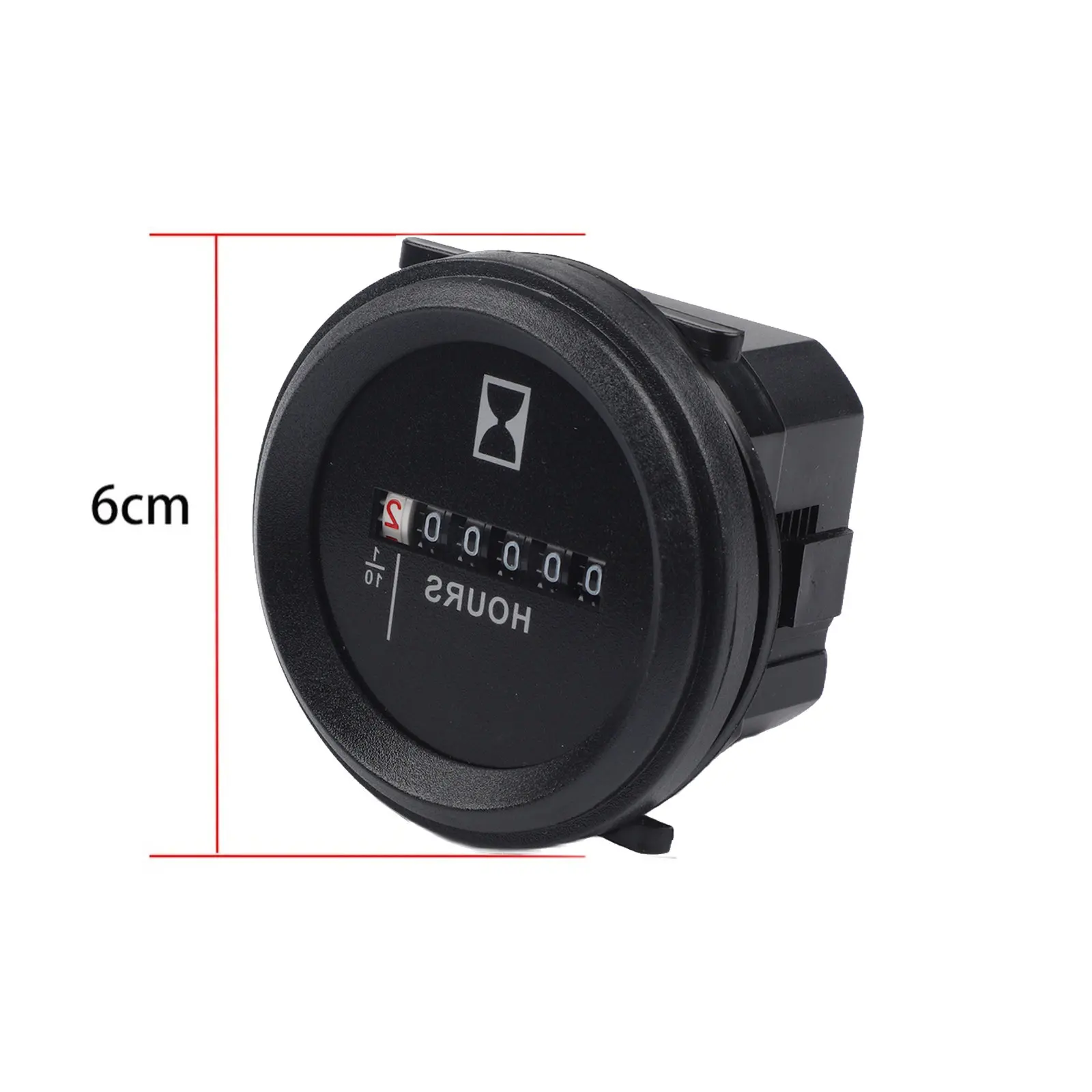 Mechanical Timer AC DC Hour Meter for Motorcycle Truck Ship with Wide Temperature Range and Shock Resistant Design