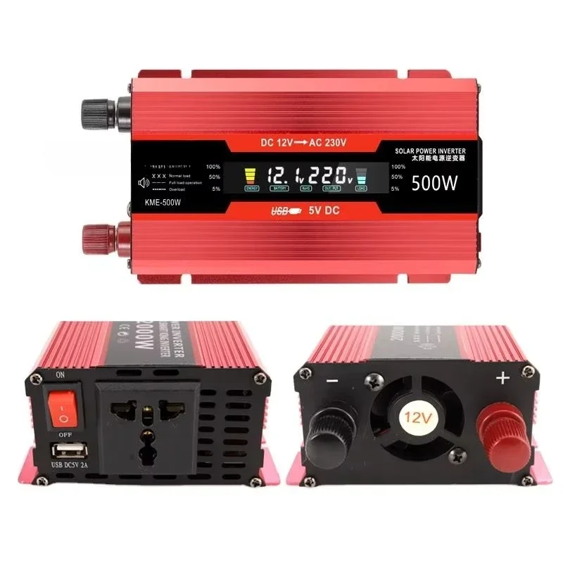 Power supply retrofit DC12V to 110V 220V 500W 1200W 2000W 3000 automotive inverter