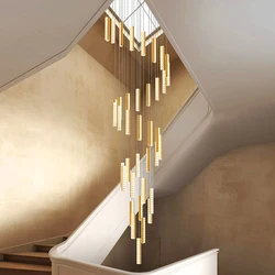 Modern home decoration crystal chandelier, stair Pendant lamp, living room Pendant lights, interior lighting