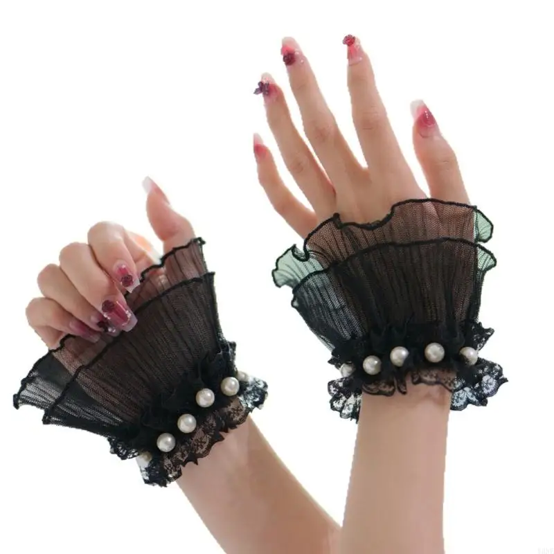 Maniche a braccio pizzo elastico y3ne con perle decors professionisti artografiche accessori per artografica maniche per