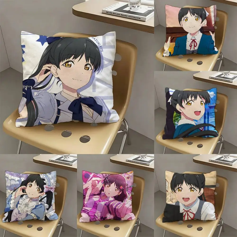 1pc Ren Hazuki Anime Characters Pillow Case Fashion Square Pillowcase Bedroom Sofa Room Ins Decoration Leisure