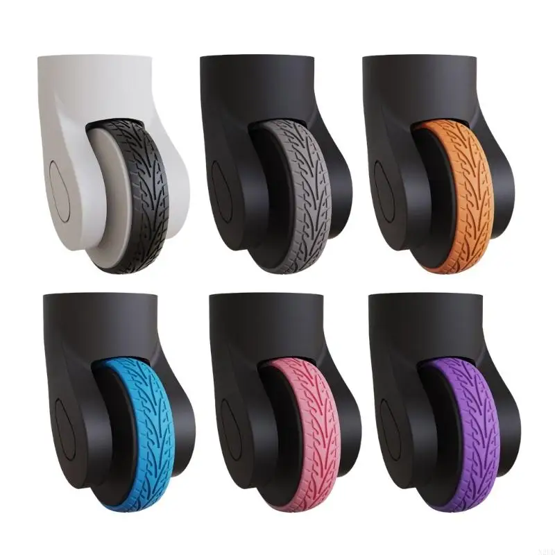 4 miếng Vali Valscase Vỏ bọc Vỏ bánh xe có thể điều chỉnh lớp vỏ silicon để giảm tiếng ồn Phụ kiện hành lý N2UD N2UD