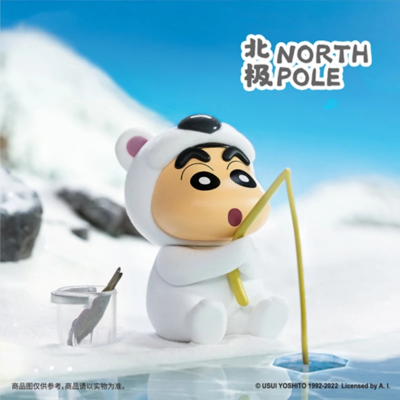 Genuine Crayon Shin-Chan Anime  Around The World 3 Series Blind Box Desktop Decoration Surprise Blind Box Toy Gift For Children