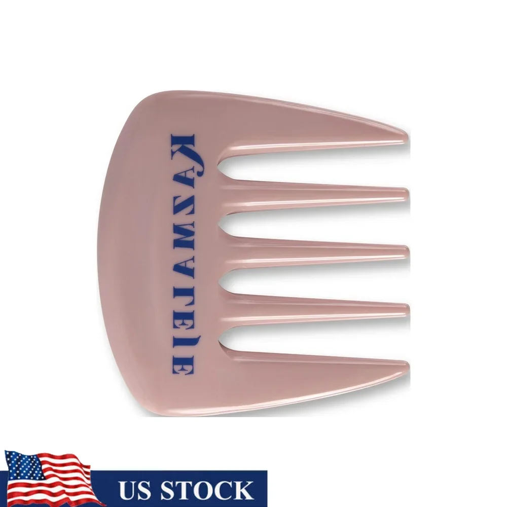 

Kurls Plus Wide Tooth Pick Hair Comb Detangling Travel Size All Purpose Hair Tool Gentle on Scalp Unisex Lightweight Plastic