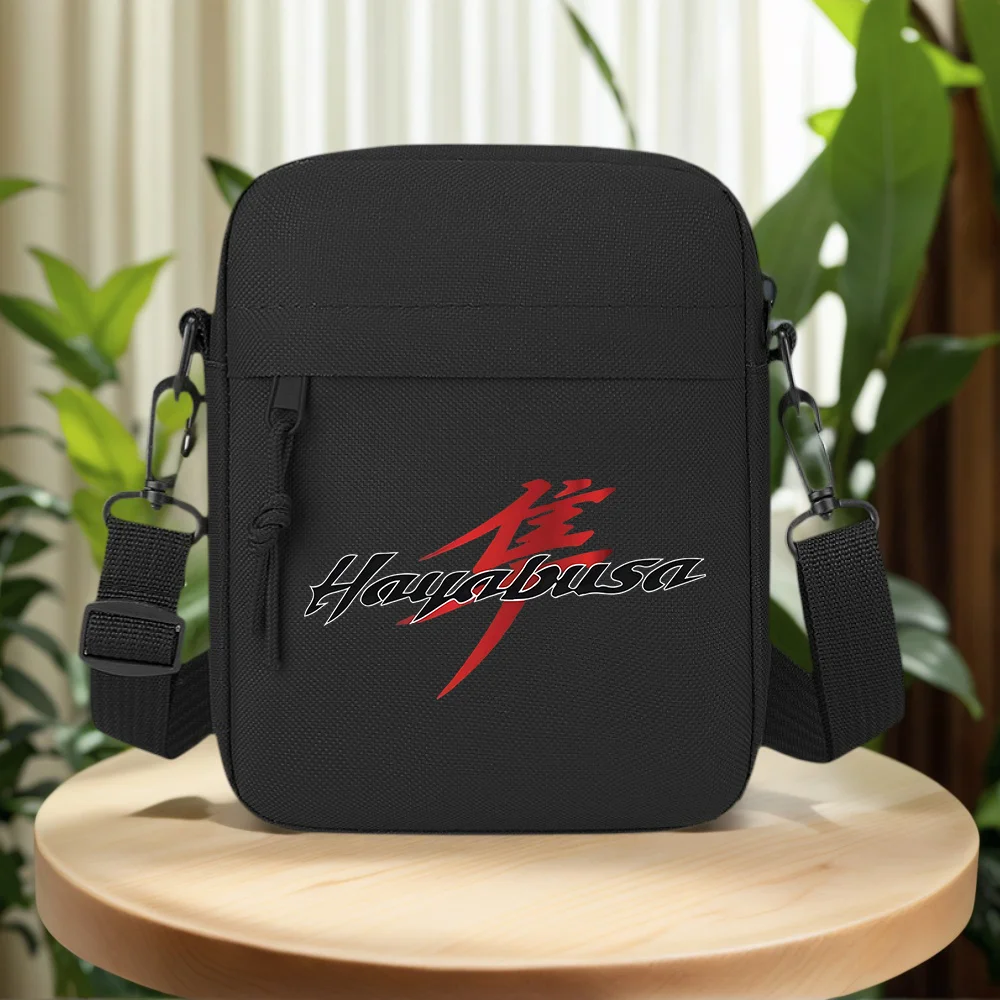 Hayabusa bold red script  Men Crossbody Bag Single Shoulder Women Cartoon Anime Film Printing Design Unisex