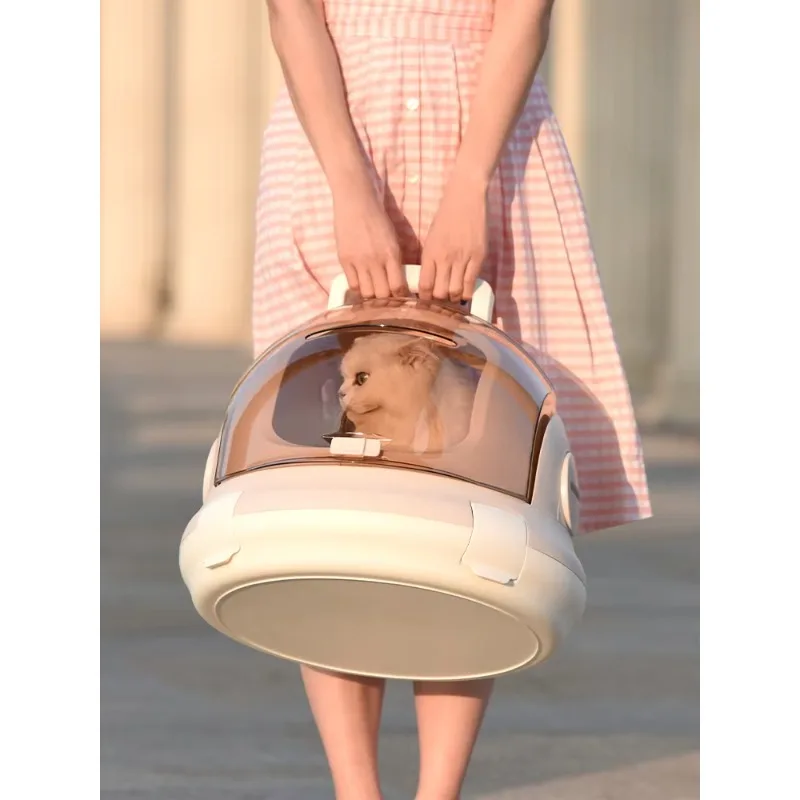 Pakeway 2026 New Astronaut Shaped Pet Carrier Cage Pet Travel Carrier Cat Transport Box view 2