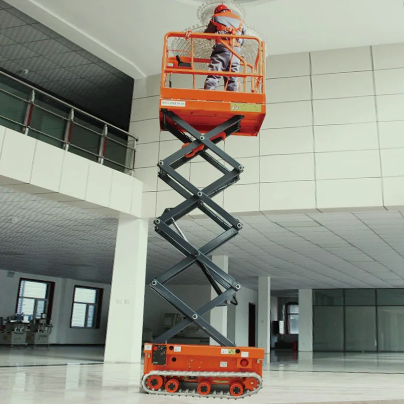 6 m crawler hydraulic scissor lift platform Special for high-altitude construction projects