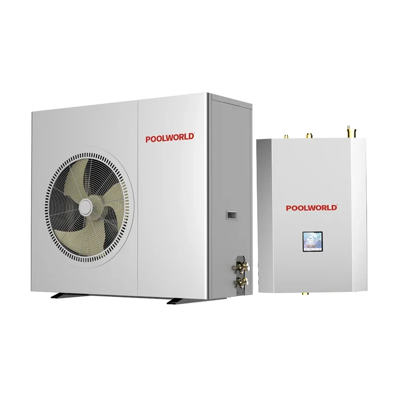Bomba de calefacción todo en uno, inversor de agua, sistema de bombas de calor con controlador wifi, bajo GWP EVI, split R32