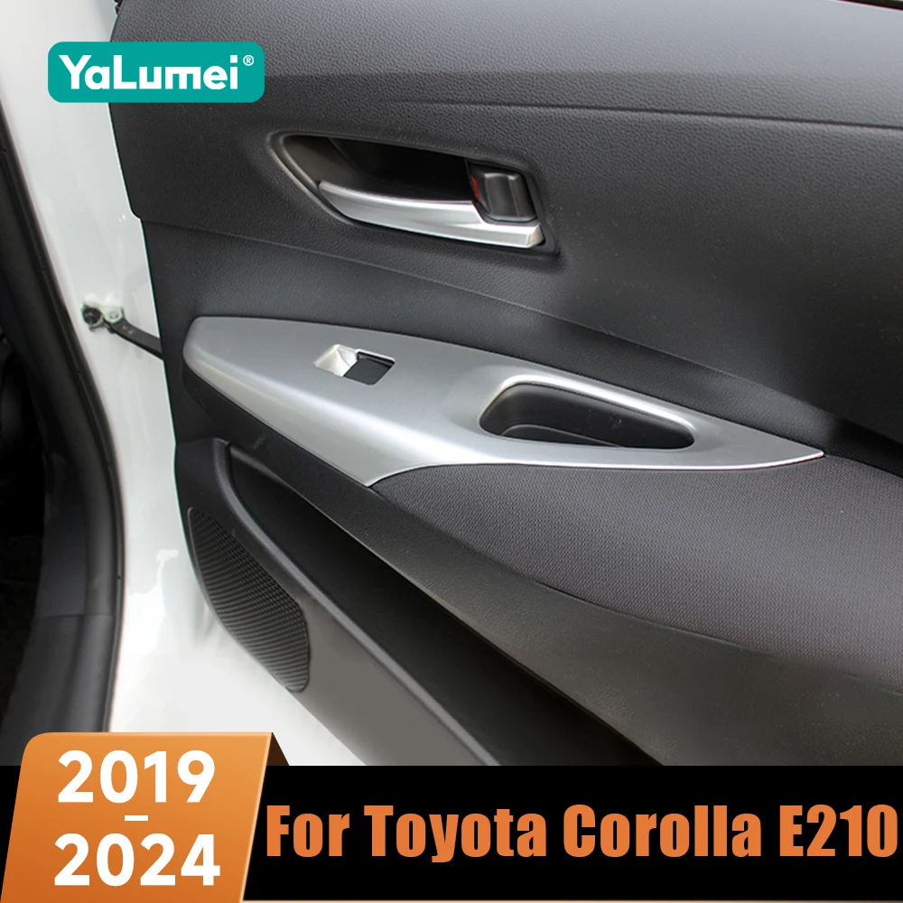 

Дверной подлокотник автомобиля, переключатель подъема окна, кнопка, панель, накладка для Toyota Corolla E210 2019 2020 2021 2022 2023 2024, гибридный