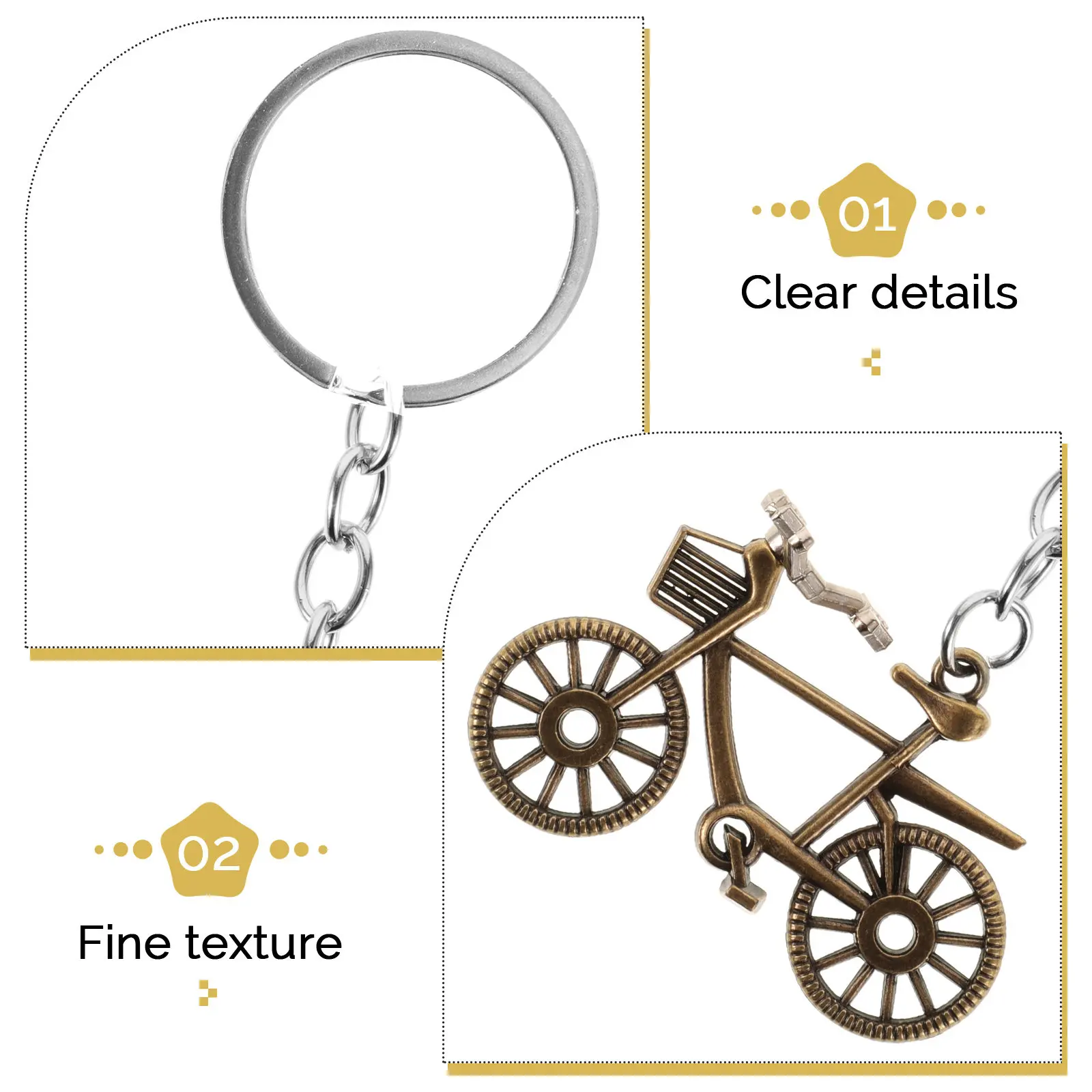 2Pcs Creative Bicycle Keychain Hanging Mini Bike Charm for Keys Backpacks Handbags Women Gift Fine Workmanship Decorative