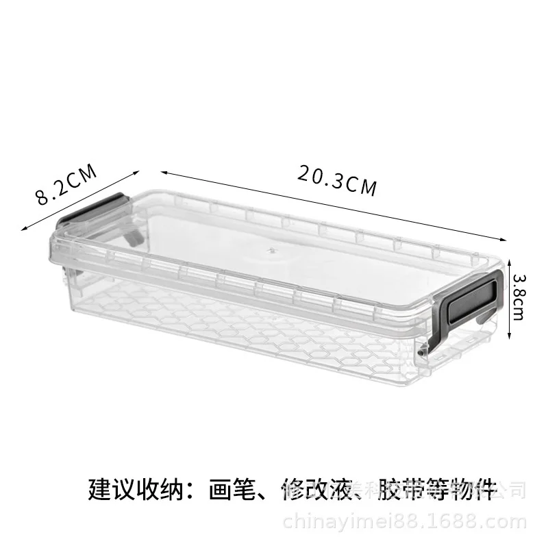 

Прозрачный ящик для хранения, прозрачный настольный органайзер с крышкой, многоцелевой ящик для хранения карандашей, держатель для канцелярских принадлежностей, офисная школа