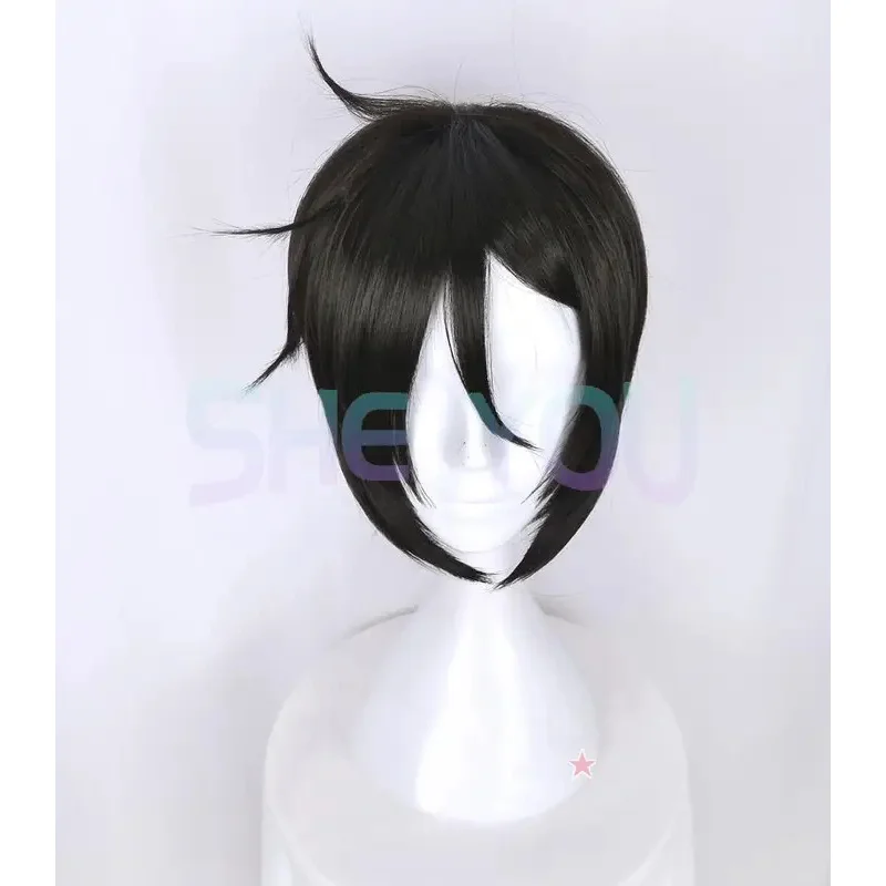 Kurohitsuji Black Butler Sebastian Michaelis Short Black Cosplay Costume Wig Heat Resistance Fibre Hair Free Wig Cap