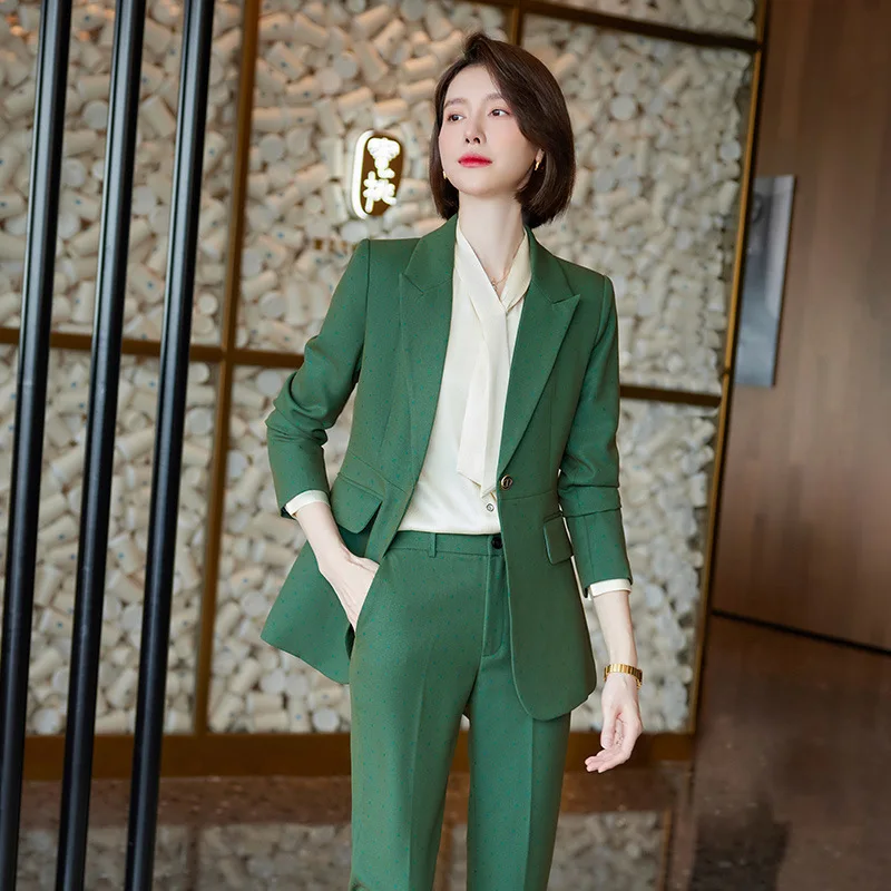 High Quality Fabric Formal Professional Women Business Suits with Pants and Jackets Coat OL Styles Female Work Wear Pantsuits