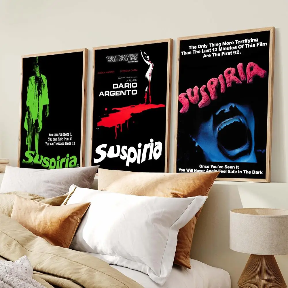 Classic Horror Movie S-Suspiria Poster Modern Minimalist Wall Art Prints Poster Home Decor Interior Bedroom Living Room