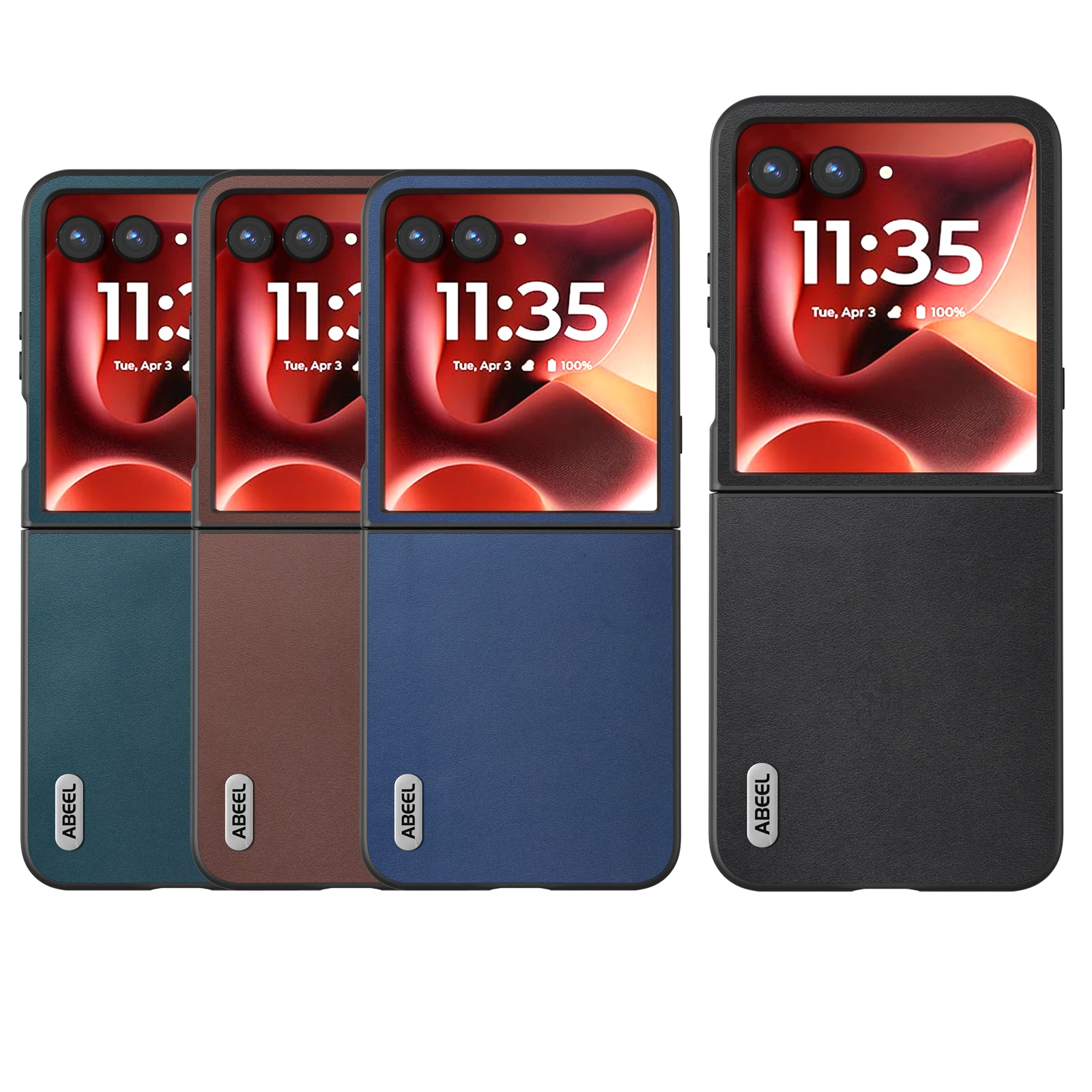 

For Motorola Moto Razr 60 Ultra 50 40 Phone Case Real Leather Skin matte Pattern Shell Protective Hard Back Cover