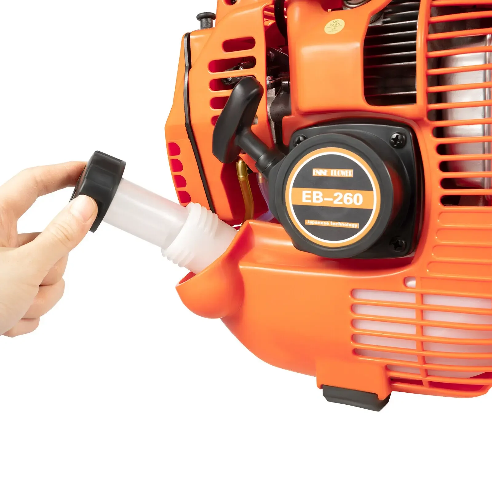 2-Stroke 25.4CC Gas Leaf Blower Cordless Handheld Blower Gas Powered with Detachable Tubes Hand Pull Start Lawn Gas Blower