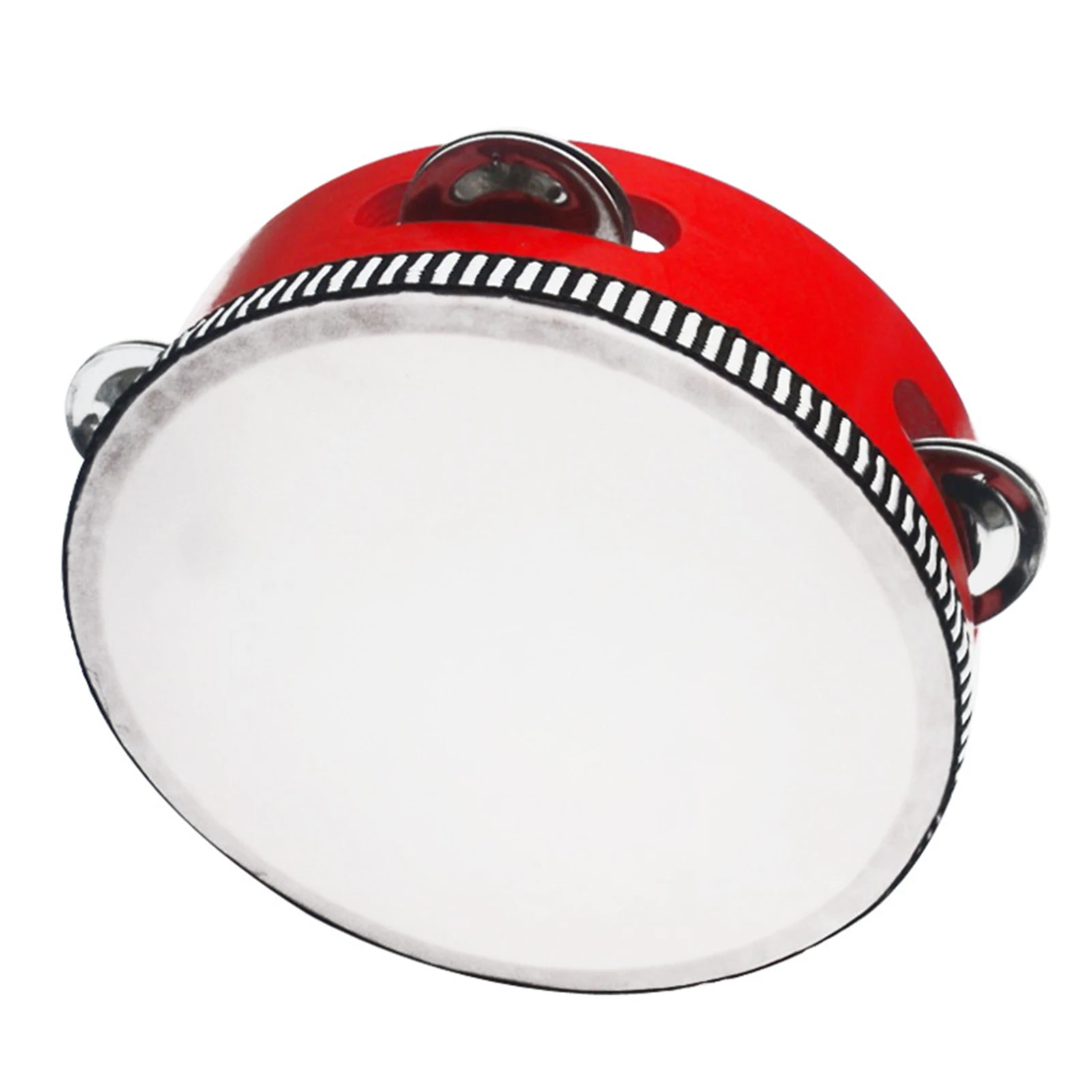 Kids Make Music Tambourine Hand Held Small Tambourines Drums Interactive Wood Musical Educational Instrument