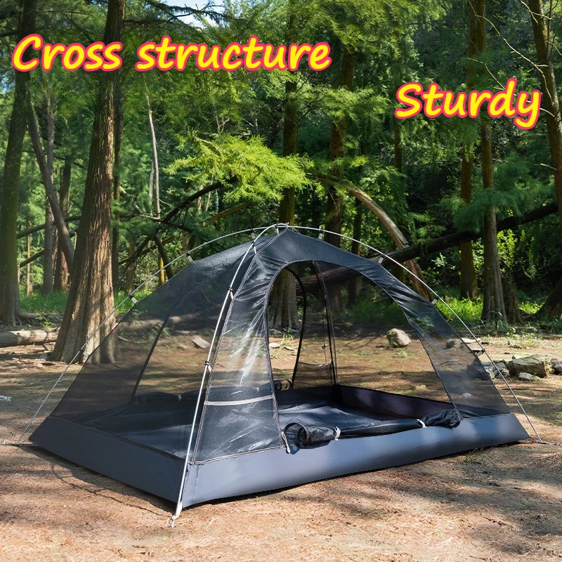 Ultralight Aluminum Pole Tents Tear-Resistant Double Layer Windproof Rainproof Portable Tents Outdoor Camping Hiking Shelters