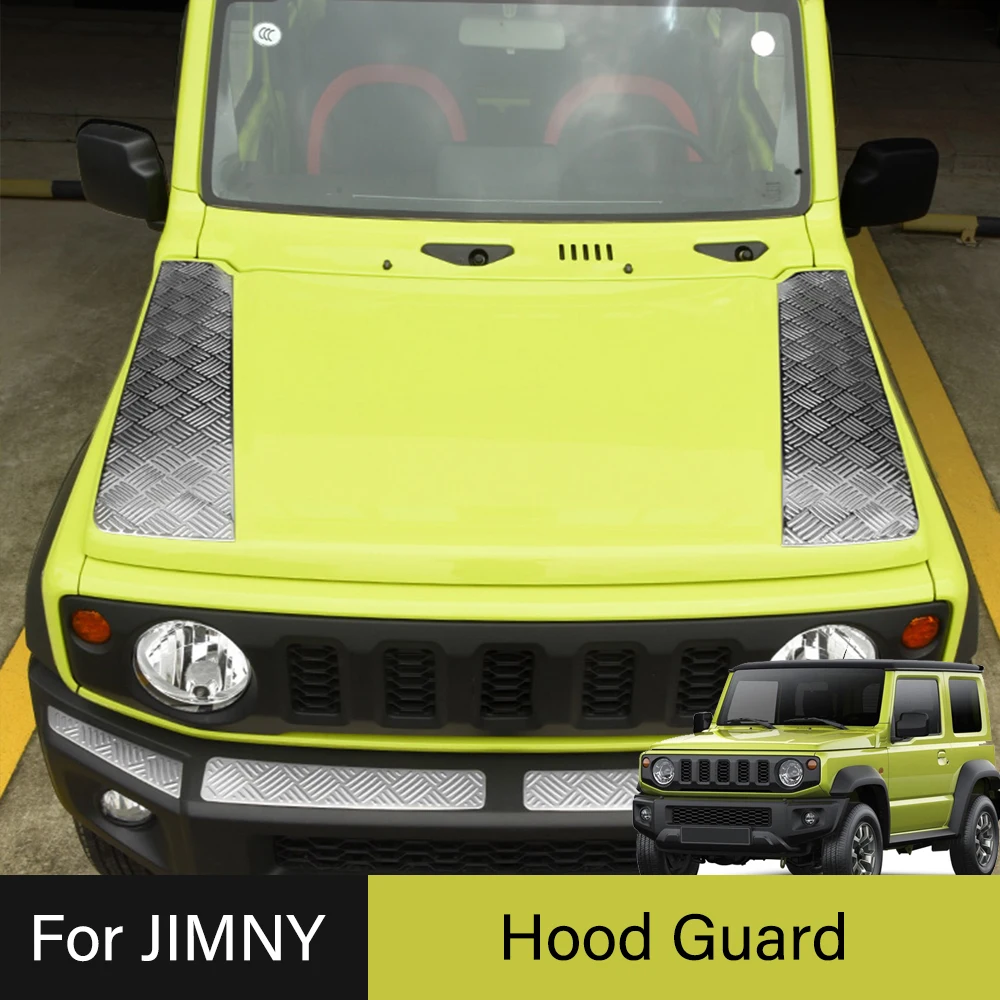 

2PCS Engine Hood Cover Protector Guard Sticker For Suzuki Jimny JB64 JB74 2019 2020 Car Styling Accessories 304 Stainless Steel