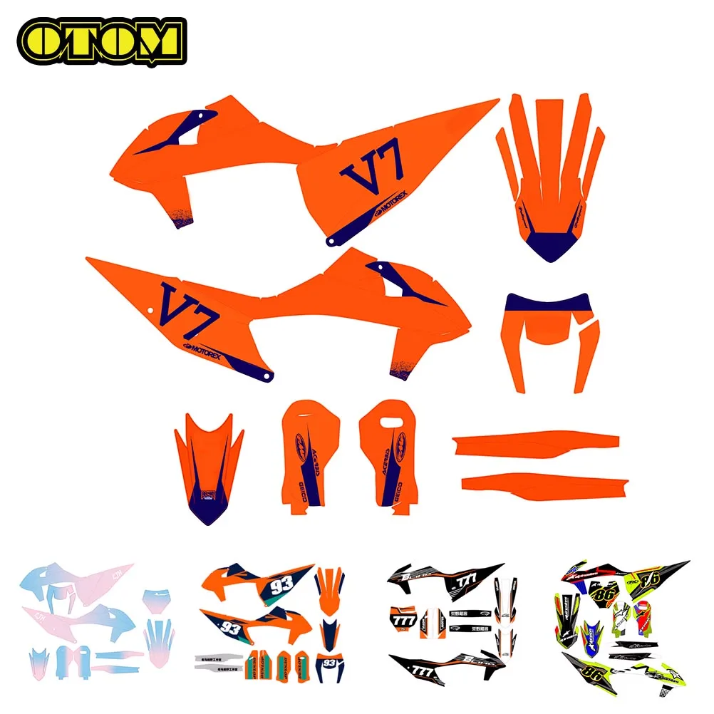 OTOM Motorcycle 2022 Full Team Graphic Decal Sticker For KTM SX SXF EXC AVANTIS ENDURO KEWS K20 ENGJIAN HJ250H-5 S5 NC300/300S