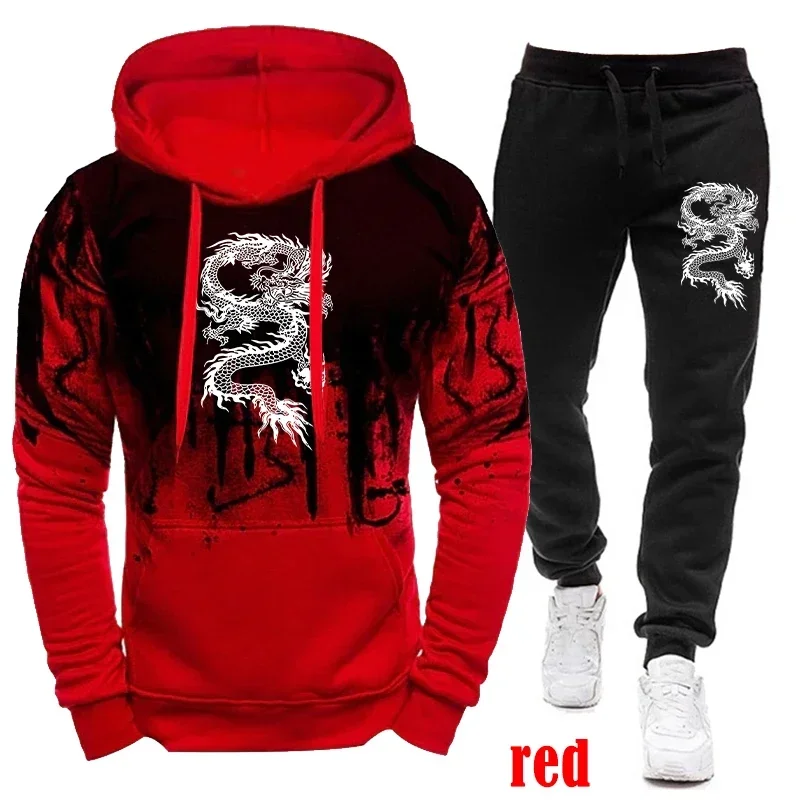 Jesienno-zimowy męski dres męski codzienny odzież sportowa moda męska bluza pulower stroje do biegania męskie stroje