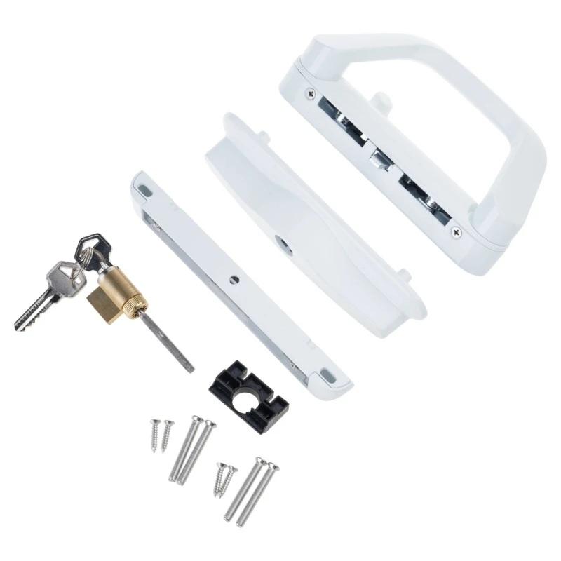 M3GA Zinc Alloy Patio Door Handle with Balcony Glass Door Handle Lock Enduring