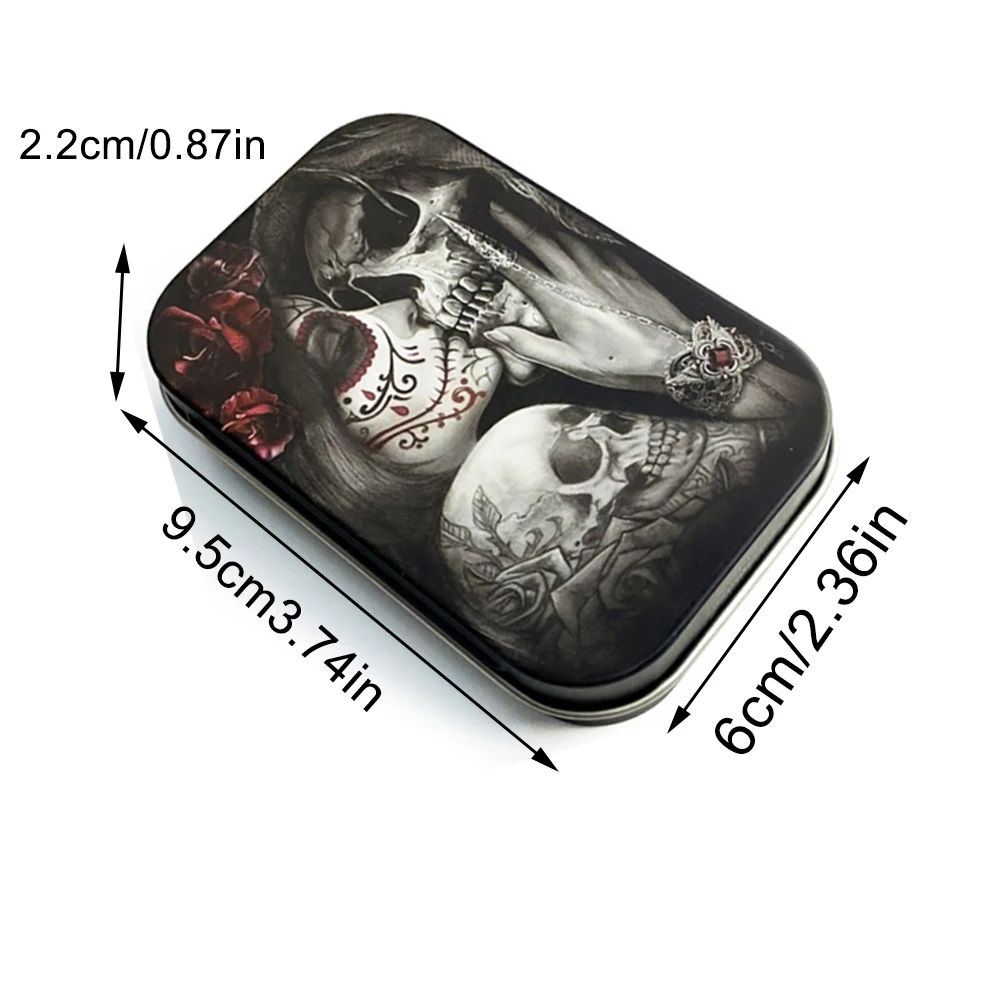 2Pcs 18X14cm Metal Tobacco Tinplate Rolling Tray with Dish Tin Storage Plate Small Container Cigarette Case Smoking Accessories