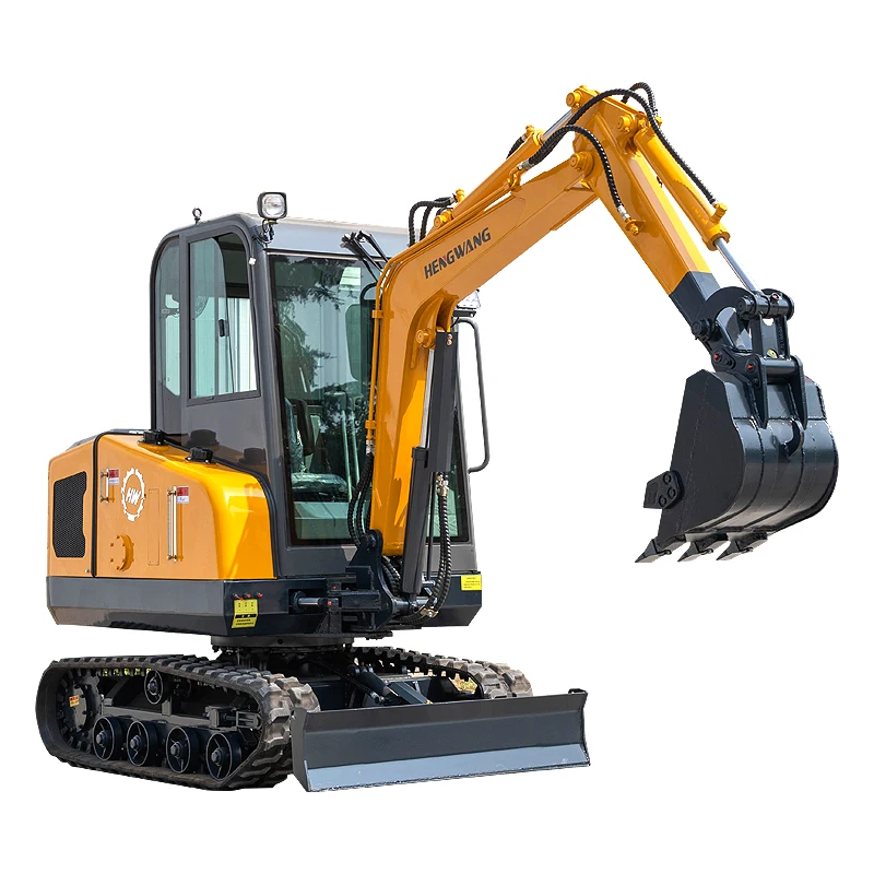 

HW25 2.5 ton Mini Excavator with Cab 1ton China Manufacturer Diesel Small Digger Attachment Crawler Mini Garden Excavator Custom