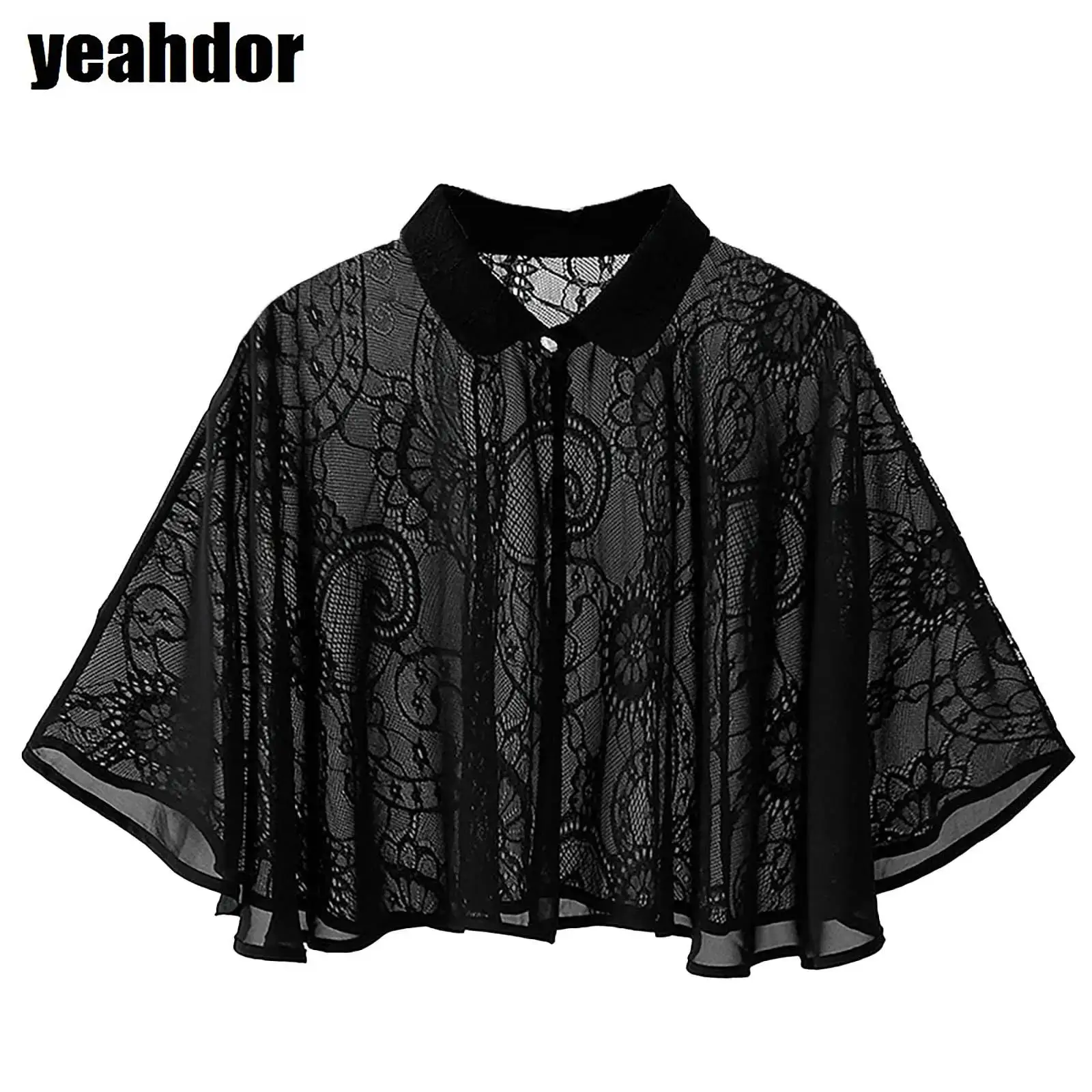 

Women Lace Shawl Wedding Bridal Cape Sun Protection Cape Shoulder Covers Bolero Chi-pao Cover Up Shrug