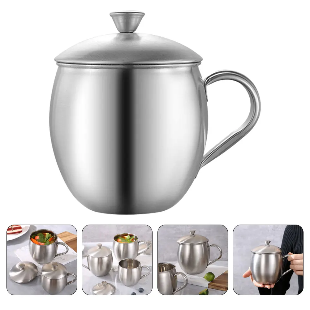 

Набор из нержавеющей стали: многофункциональная кружка для кофе, износостойкая посуда для дома, для чая, супа, пива, для использования на столе