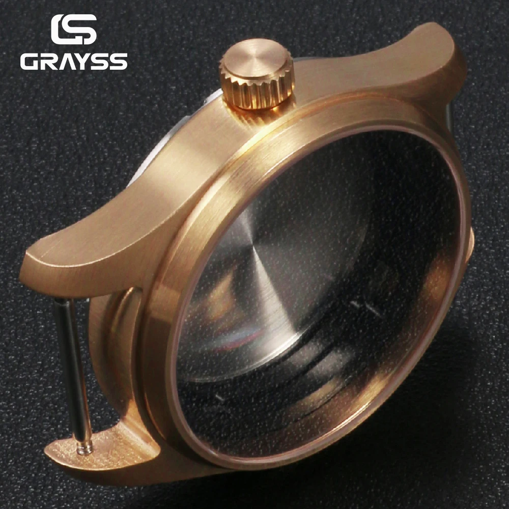Cusn8 Echtbronze Pilot 36/39mm 20ATM Uhrengehäuse AR Saphirglas für NH34 NH35 ETA2824 PT5000 Taucheruhr Mod – Detail 3