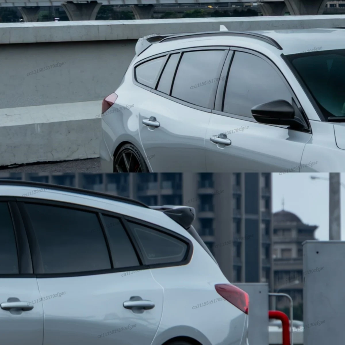 HD Style P Type Rear Roof Spoiler Cap for Ford Focus MK4 C519 5D Wagon Estate Combi 2018-2026 ST-Line ST Body Kit Trim Tuning