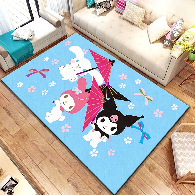 

Sanrio Kuromi Kawaii area carpet for children,Living room Bedroom floor mat Kitchen mat Children's Bedroom Mat,bedroom decor