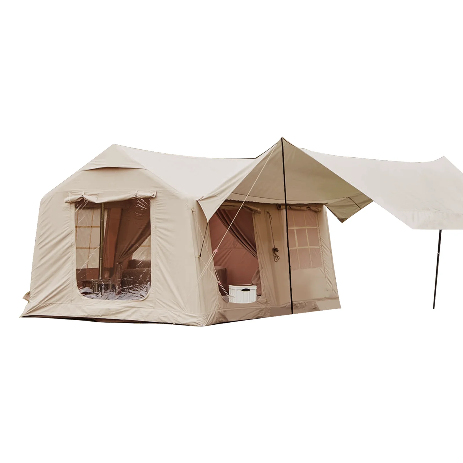 

AA Auto12㎡ Instant Setup Inflatable Shelter 4 Season Windproof Roof Style Lightweight Foldable for Outdoor Camping Hiking