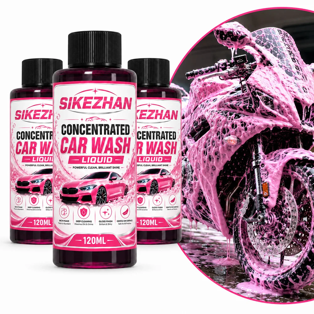 SIKEZHAN 100ml Konzentriertes Autowaschmittel Hochschäumendes Auto-Shampoo Außenreiniger für Auto Motorrad Fahrrad Lackpflege Detailing