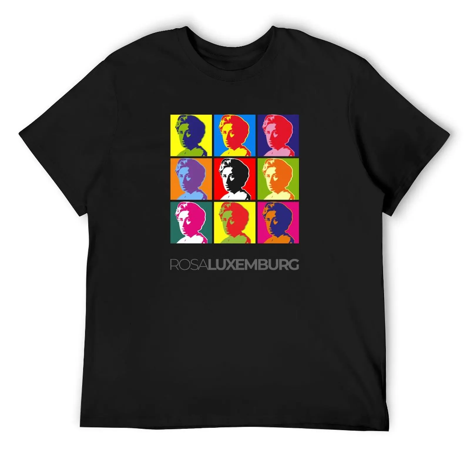 

Rosa Luxemburg pop-art portrait poster T-Shirt oversizeds Blouse cotton graphic tees clothes for men