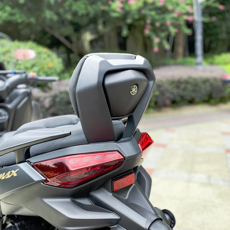 For Yamaha xmax XMAX300 Motorcycle black Rear Frame Passenger Seat Backrest Cushion Back Rest Pad PU material 2023