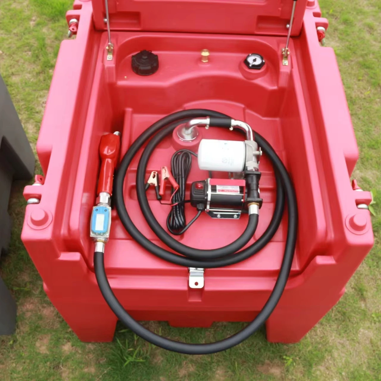 220L 440L 980L Portable Fuel Diesel Transfer Tank with 12V diesel Pump Mobile Refulling Plastic in Truck