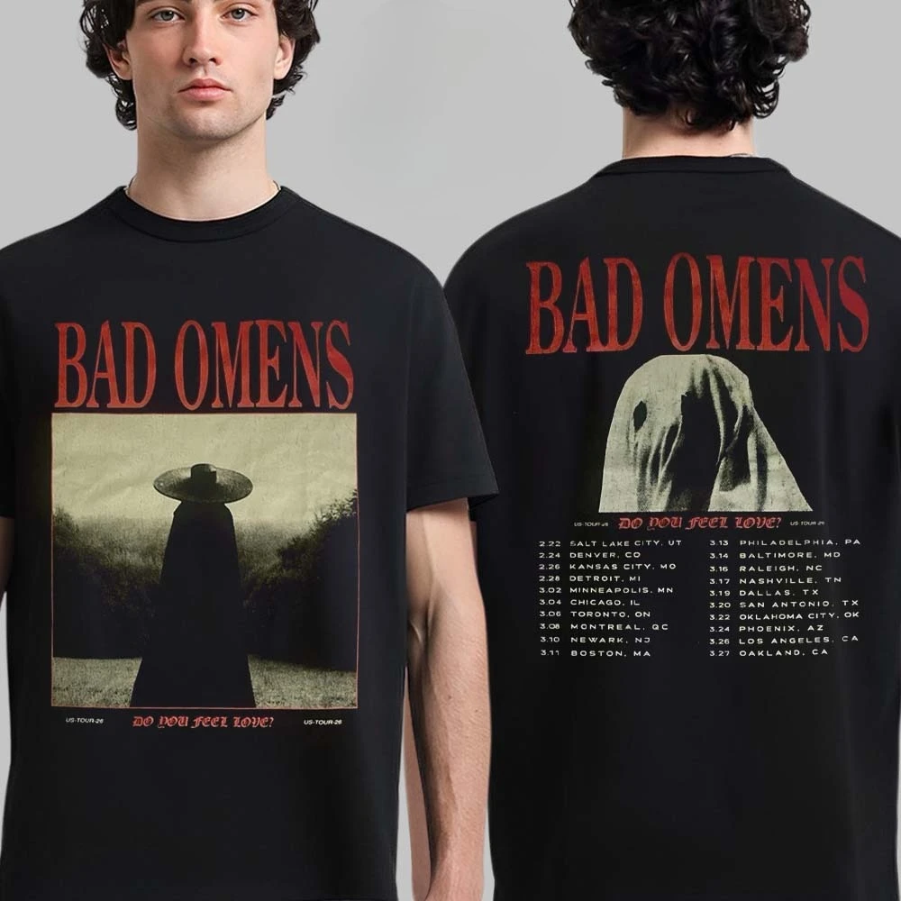 New Bad Omens Cotton Band Shirt Unisex Summer Short Sleeve Fashion Brand Tee Luxury Casual Vintage