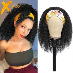 Synthetic Headband Wig for Black Women Kinky Curly Medium Length 18