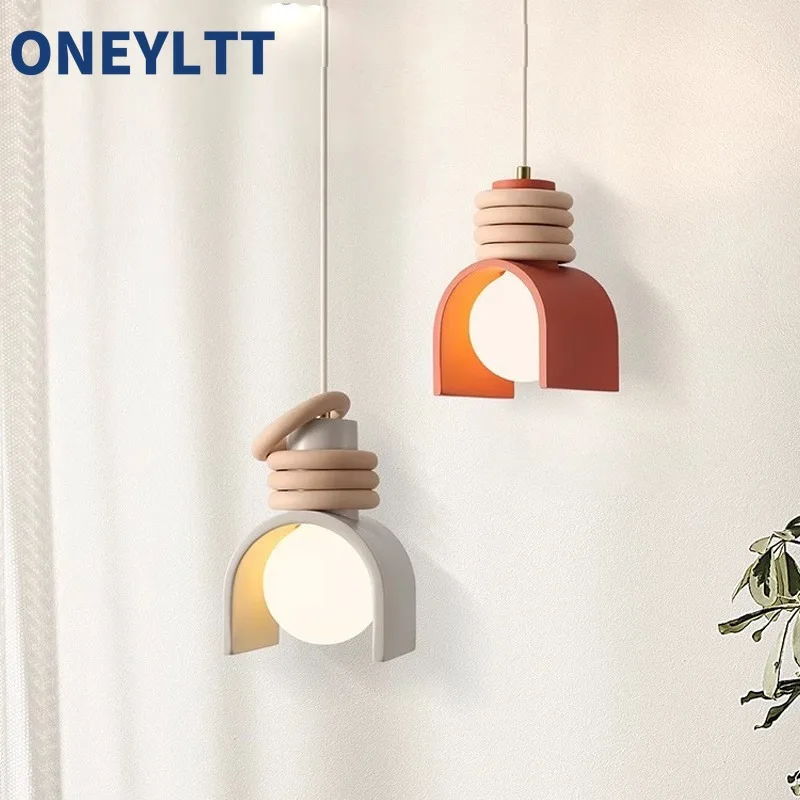 

Medieval cream bedroom bedside pendant light Nordic minimalist designer homestay restaurant bar counter aisle pendant light