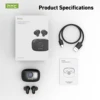 HTC NE79 TWS Bluetooth 6.0 Earbuds AI Translation 135 Languages ENC Noise Cancelling HiFi Stereo Headphones with LED Display 6