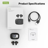 Écouteurs Bluetooth 6.0 TWS HTC NE79 avec traduction IA 135 langues, suppression du bruit ENC, son stéréo HiFi et écran LED 6
