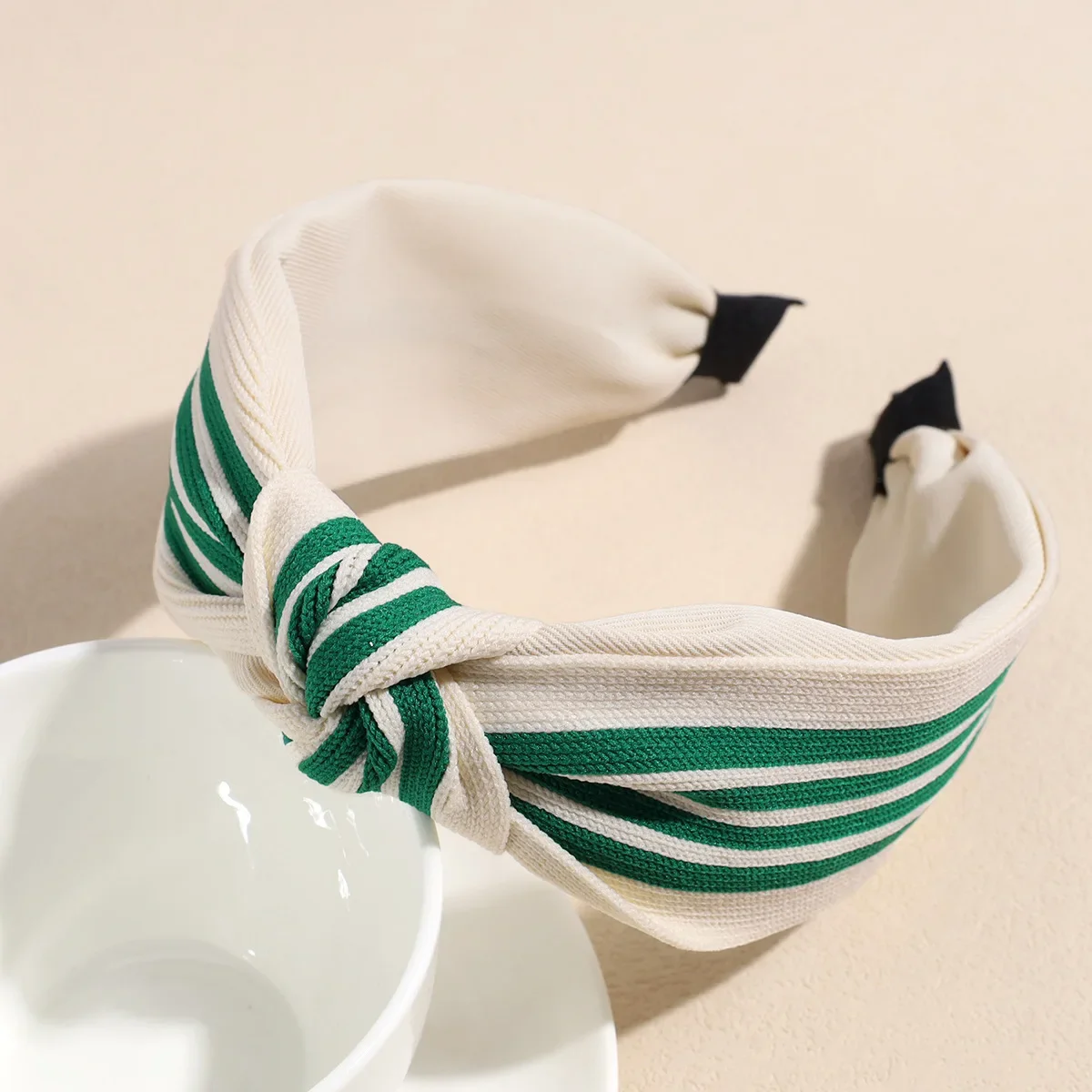 

New Striped Wide Edge Headband Daily Versatile Hair Accessories Headband Face Wash Hair Card Knot Headgear Hair Accessories