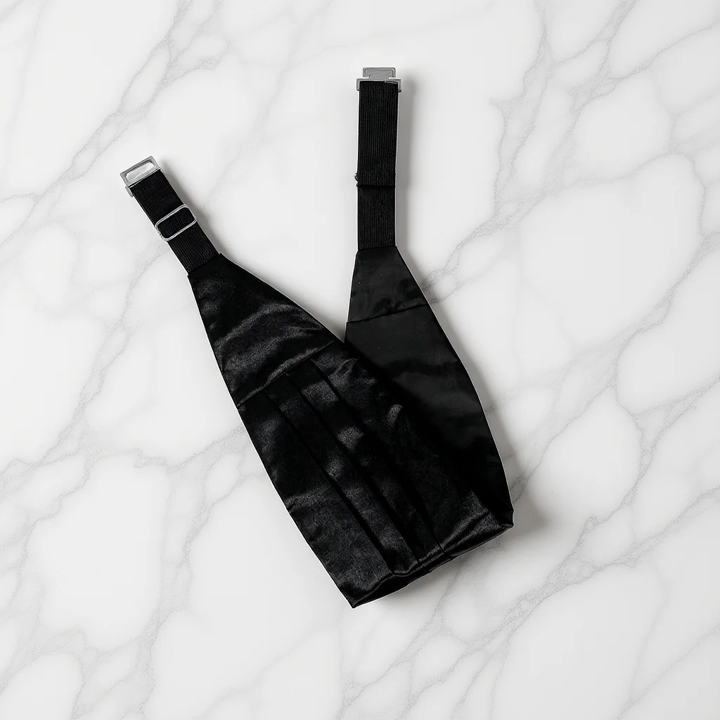 

Men Adjustable Satin Cummerbund Bow Tie Pocket Square Set Wedding Party Accessories Satin Cummerbund