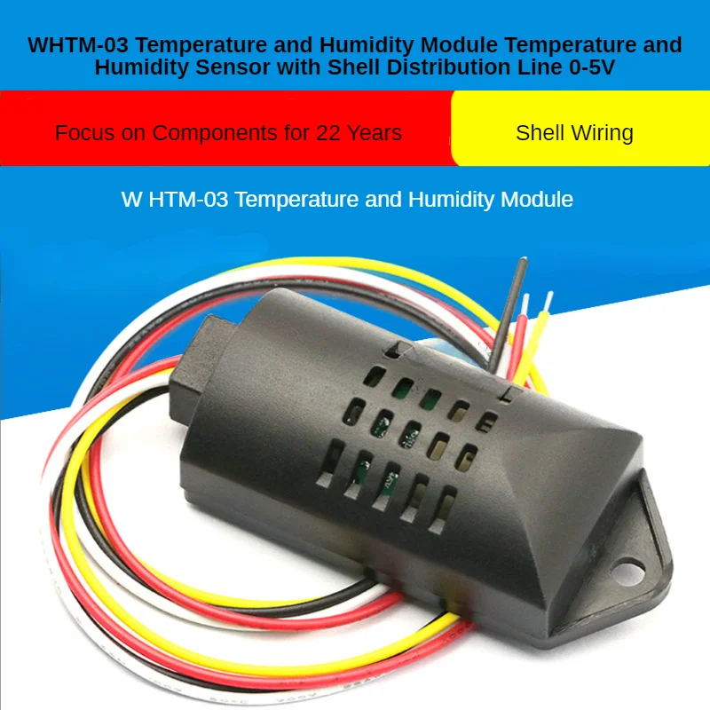 WHTM-03 temperature and humidity module temperature and humidity sensor with shell distribution line 0-5V